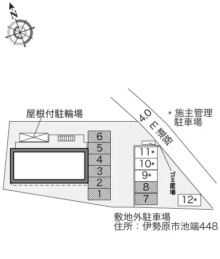 ★手数料０円★伊勢原市池端　月極駐車場（LP）